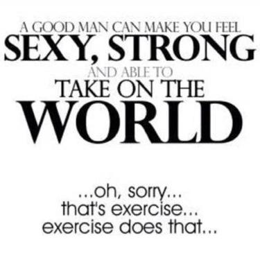 Exercise makes you strong and sexy funny fitspo motivation quote